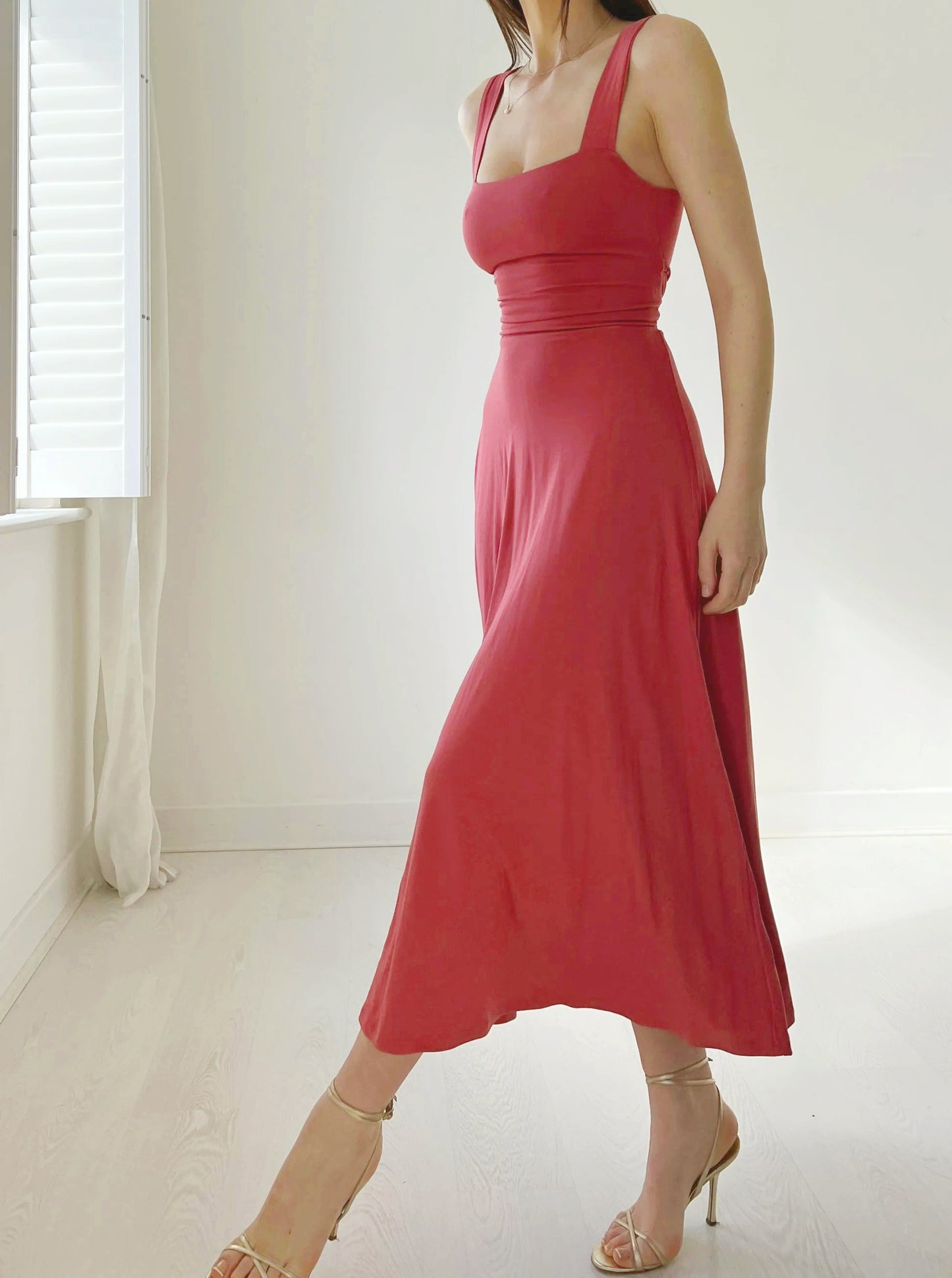 2024  Women's Thick Straps Reversible Midi Dress（Buy 2 Free Shipping）